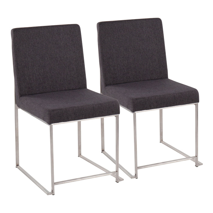 Fuji - Contemporary High Back Dining Chair, Modern Elegance (Set of 2)