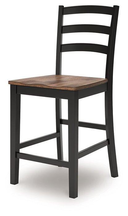 Wildenauer - Brown / Black - Barstool (Set of 2)