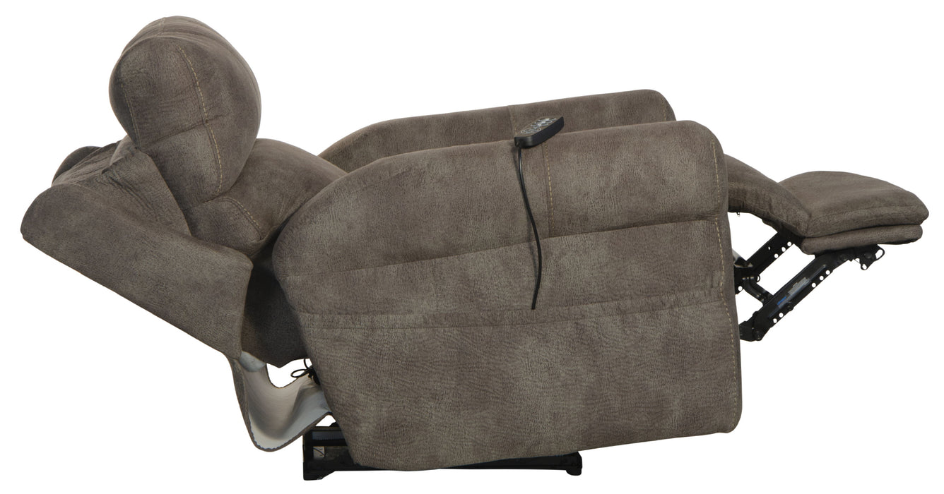 Tranquility - Power Headrest Power Lay Flat Reclining With CR3 Heat / Massage / Lumbar - Pewter