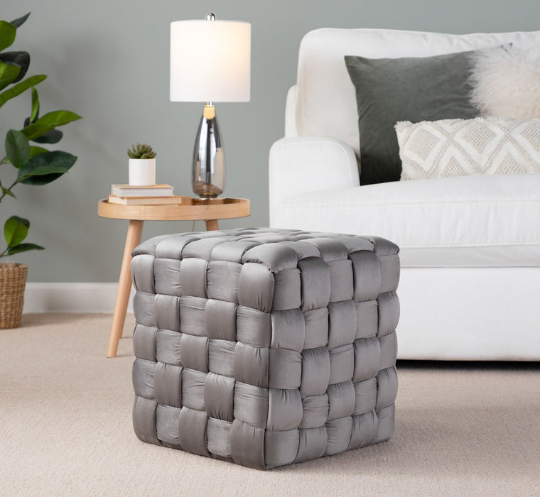 Square Braided Ottoman -