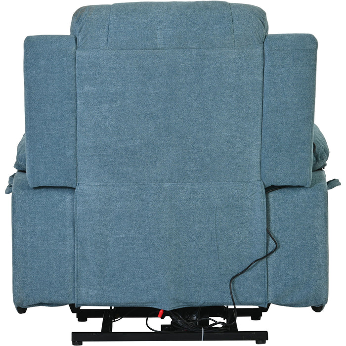 Massage Recliner, Power Lift Chair With Adjustable Massage And Heating Function, Recliner Chair With Infinite Position And Side Pocket For Living Room