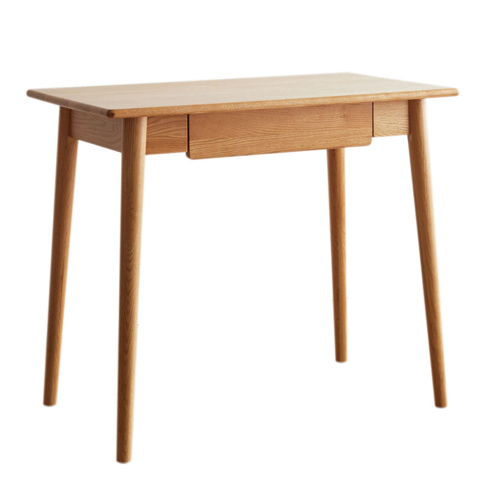 Computer Study, Work Desk Dressing Table Slim With Drawer - Oak Natural