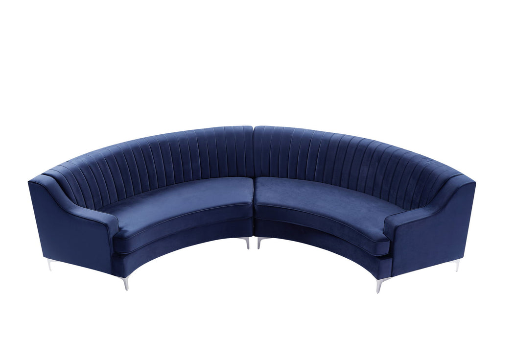 Velvet Curved Sofa