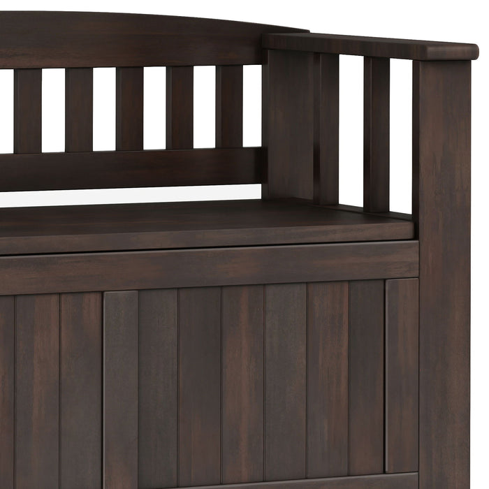 Acadian - Small Entryway Storage Bench - Brunette Brown