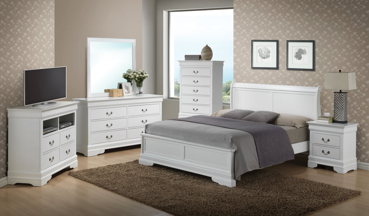 Louis Phillipe - Sleigh Bed With Low Footboard