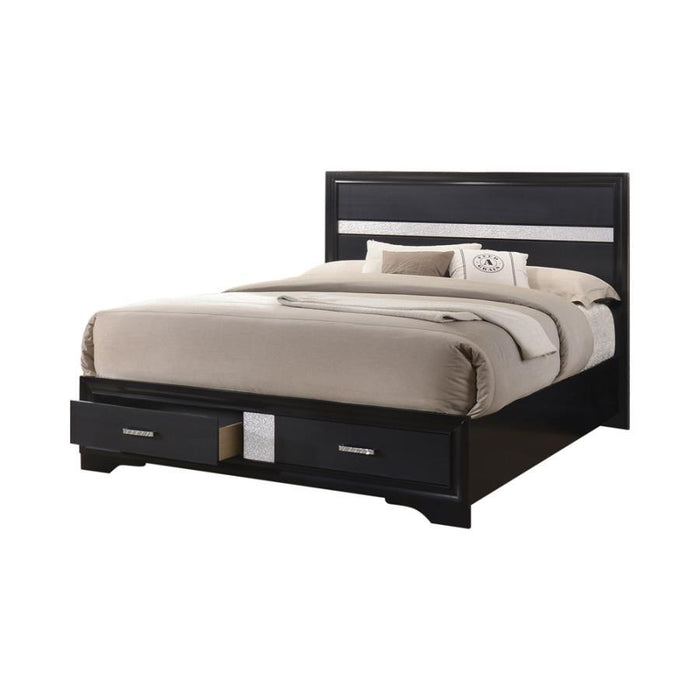 Miranda - Storage Wood Panel Bed