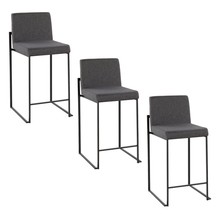 Fuji - Contemporary Modern Elegance, High Back Counter Stool