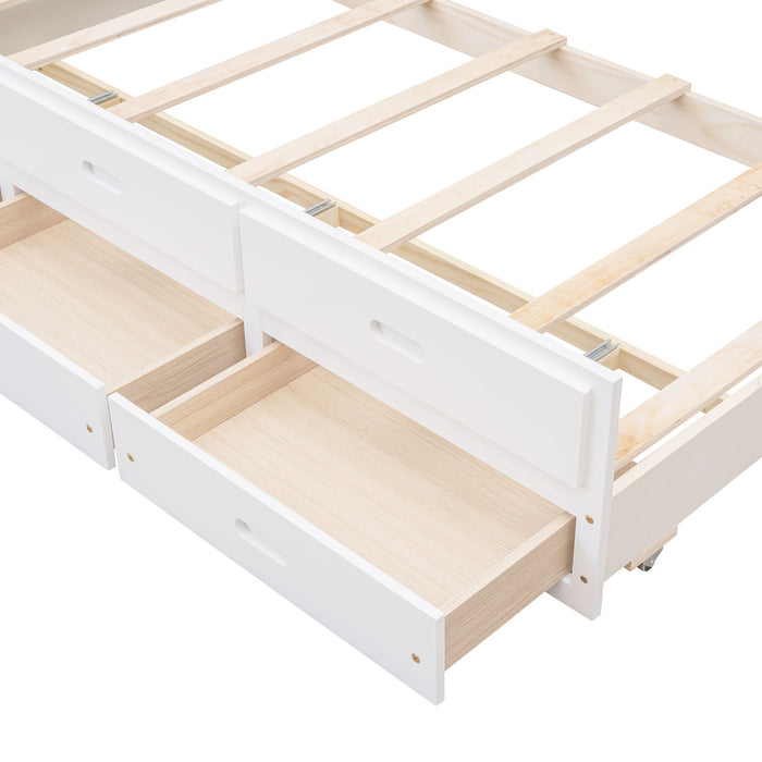 Twin Over Full Bunk Bed With Twin Size Trundle, Separable Bunk Bed With Drawers For Bedroom