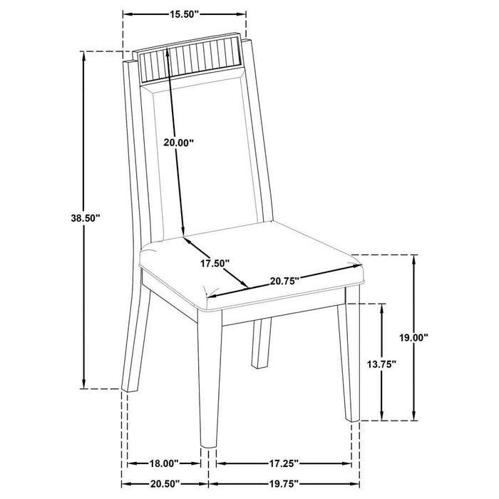 Brookmead - Upholstered Dining Side Chair (Set of 2) - Ivory And Black