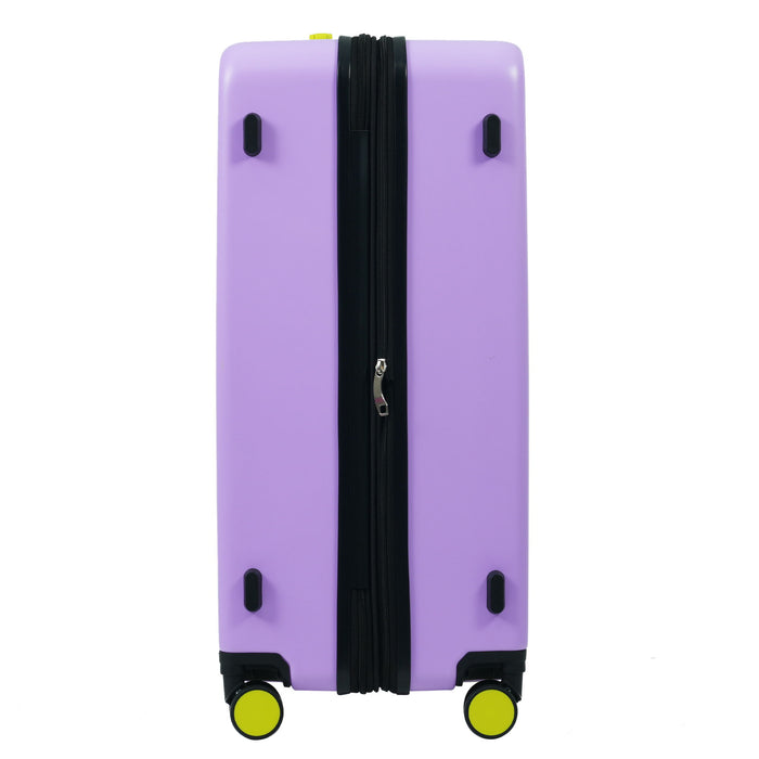 Hardshell Luggage Sets 3 Pieces Contrast Color Suitcase With Spinner Wheels And Tsa Lock 20" 24" 28" Available