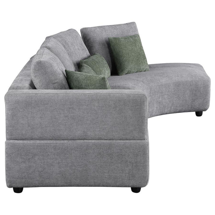 Toscano - Upholstered Sectional Sofa - Gray