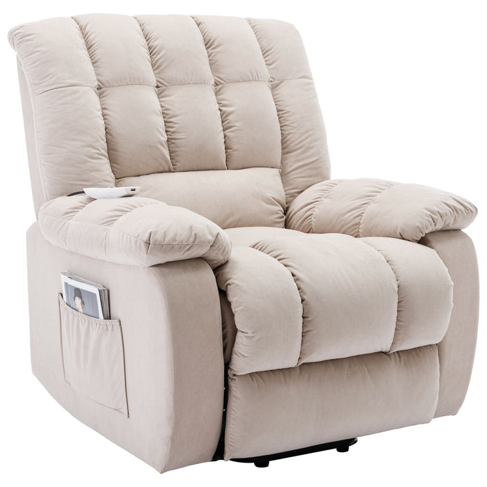 Massage Recliner Chair Electric Power Lift Recliner Chairs With Heat, Vibration, Side Pocket For Living Room Bedroom