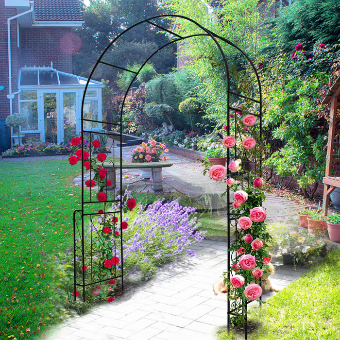 Metal Garden Arch Garden Arbor Trellis Climbing Plants Support Rose Arch Outdoor Arch