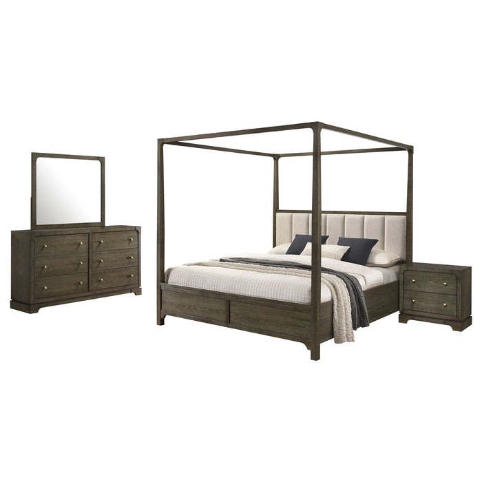 Gran Park - 4-Piece Queen Bedroom Set - Dark Cocoa