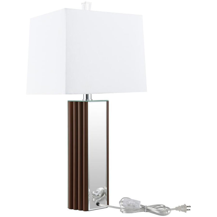 Elena - Square Tapered Mirrored Lamp