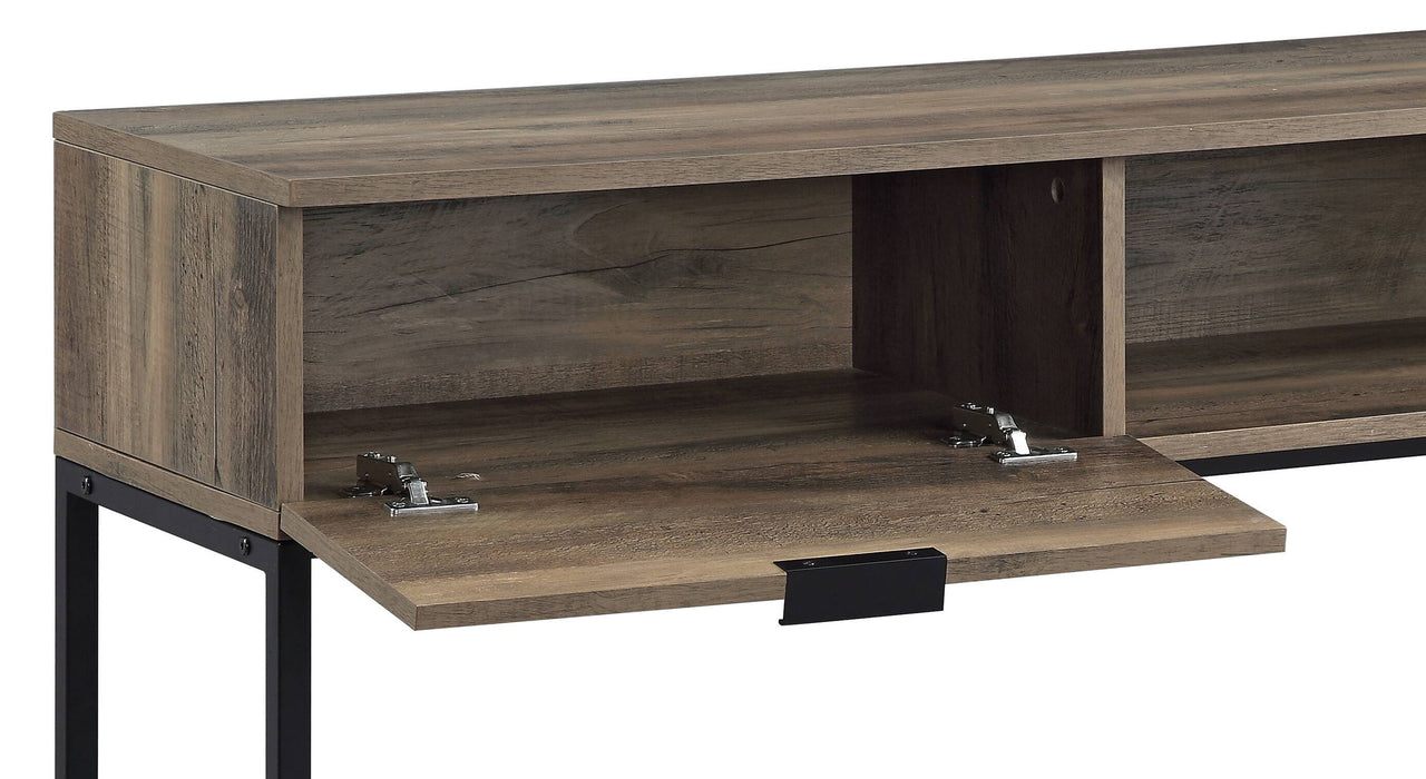 Galeno - Legs Writing Desk - Rustic Oak / Black