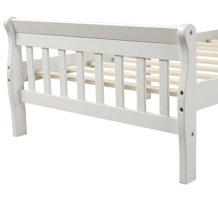 Platform Bed Frame Panel Bed Mattress Foundation Sleigh Bed With Headboard / Footboard / Wood Slat Support