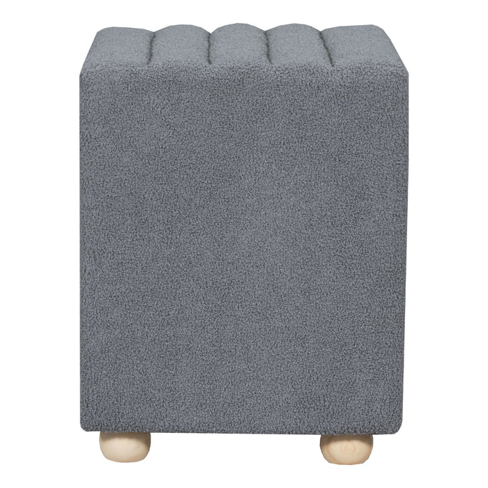 Teddy Fleece Nightstand With 2 Drawers