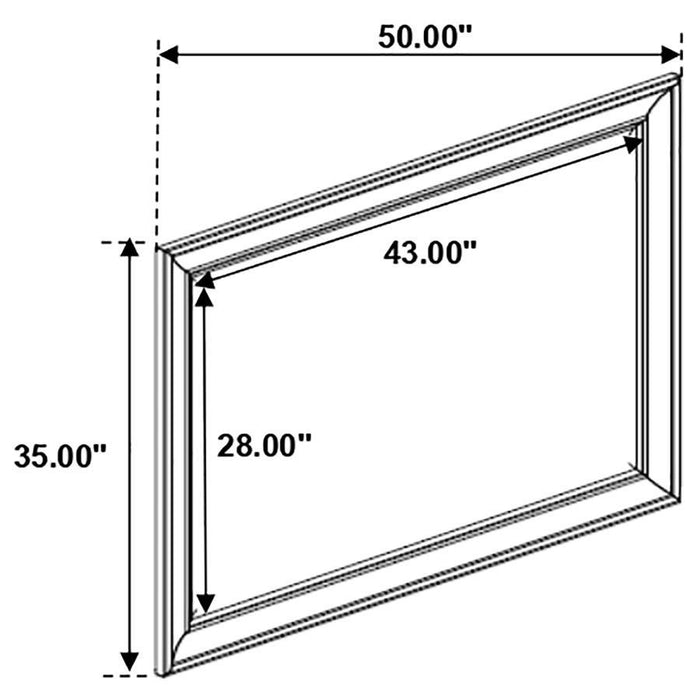 Alderwood - Rectangle Dresser Mirror - French Gray