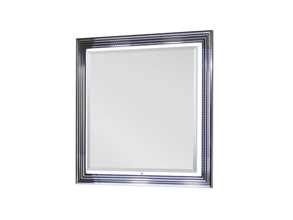 Moon - Smooth Mirror With LED - White