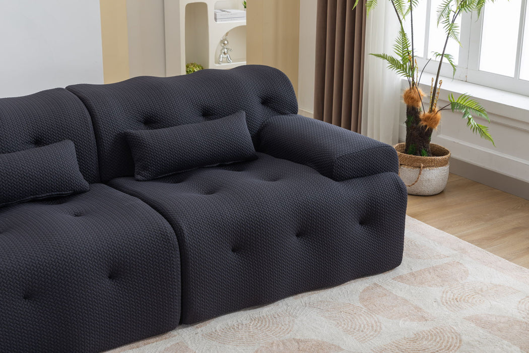 Large Size 2 Seater Sofa, Pure Foam Comfy Sofa Couch, Modern Lounge Sofa For Living Room, Apartment