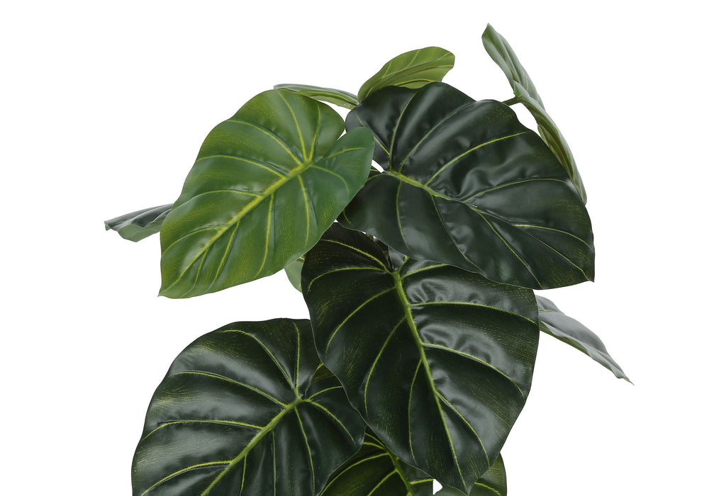 24" Tall, Artificial Plant, Alocasia, Indoor, Faux, Fake, Table, Greenery, Potted, Real Touch, Decorative - Green / Black