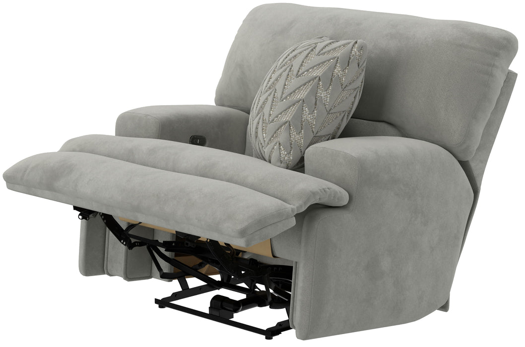 Renaldo - Power Lay Flat Recliner With Zero Gravity - Stone