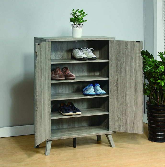 Shoe Cabinet With Fives Shelves, Fits 10 Pairs Of Shoes - Dark Taupe