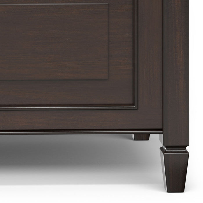 Connaught - Small Entryway Storage Bench - Chestnut Brown