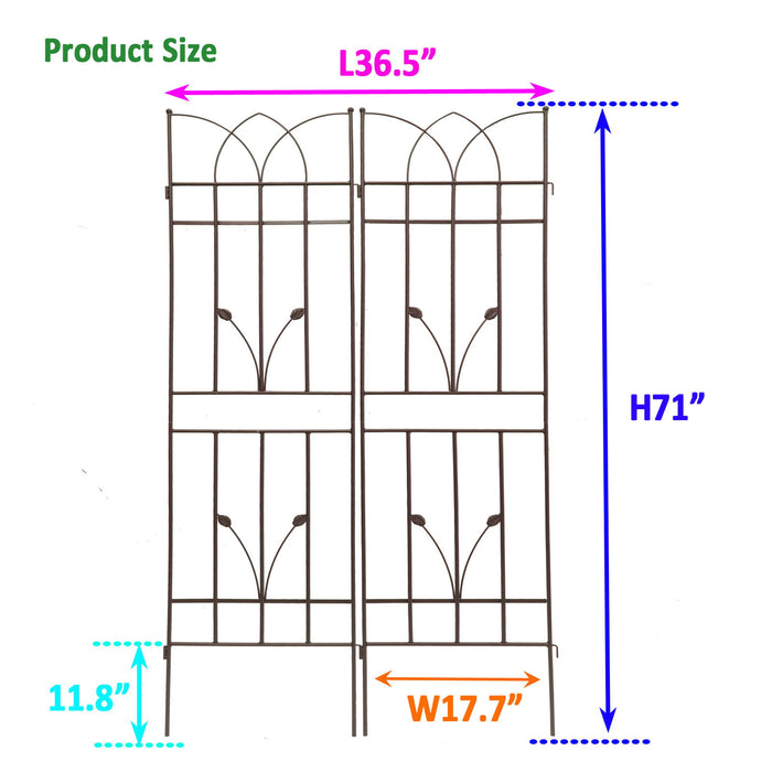 Metal Garden Trellis Rustproof For Climbing Plants Outdoor Flower Support