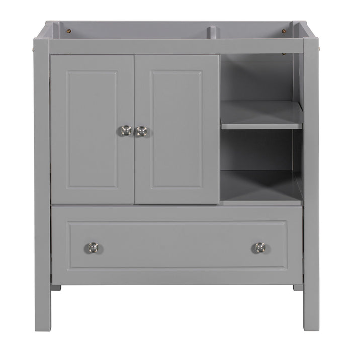 Bathroom Vanity Base Only, Solid Wood Frame, Bathroom Storage Cabinet With Doors And Drawers