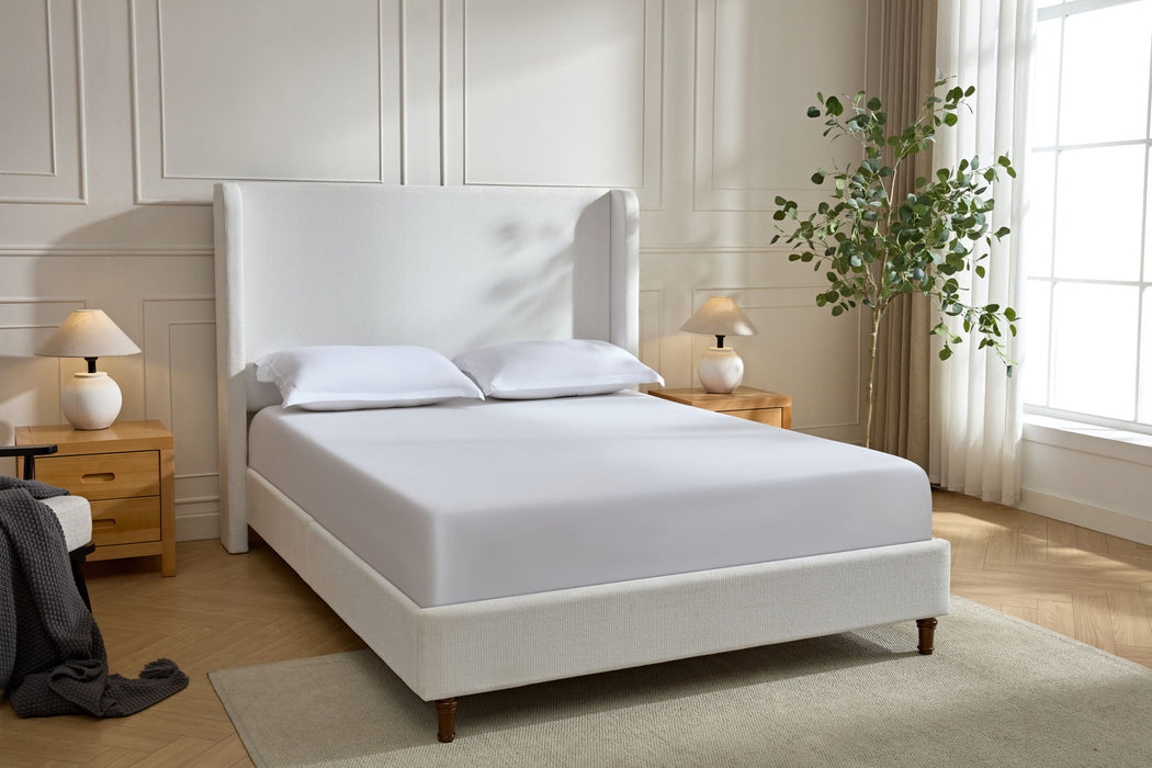 Harper - Tall Headboard Upholstered Bed / High Headboard / Elegant Simplicity / No Box Spring Needed