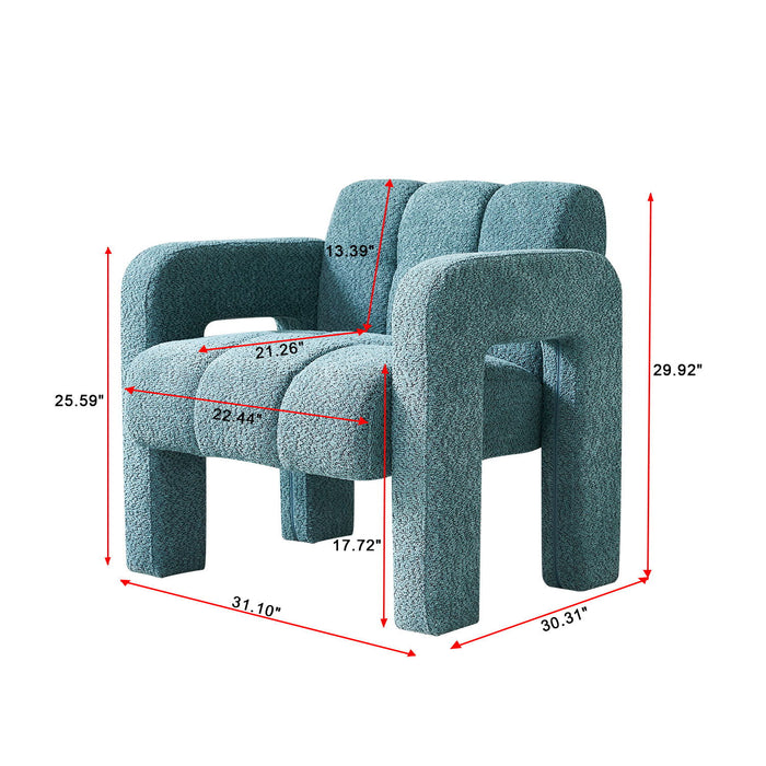 31.10" Boucle Upholstered Accent Chair