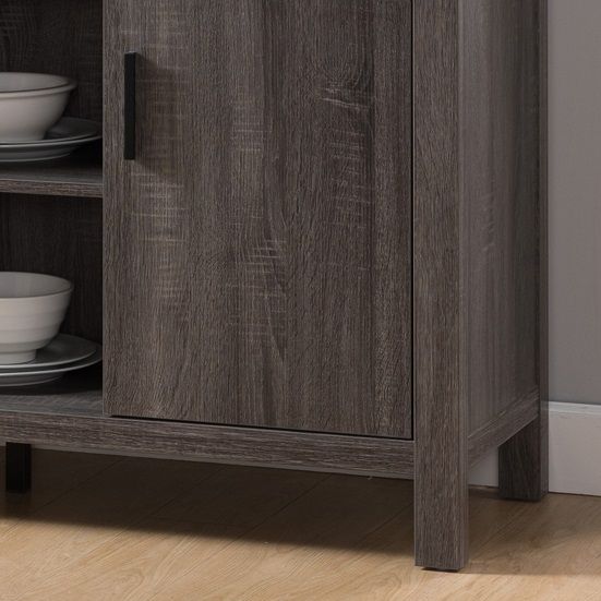 Multi-Storage Buffet Cabinet - Distressed Grey