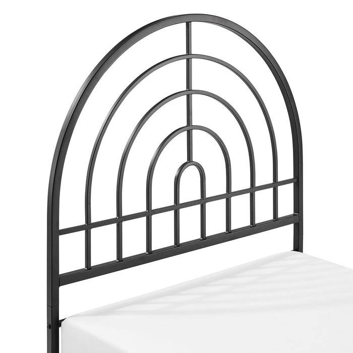 Twin Bed Contemporary Metal Arch - Black