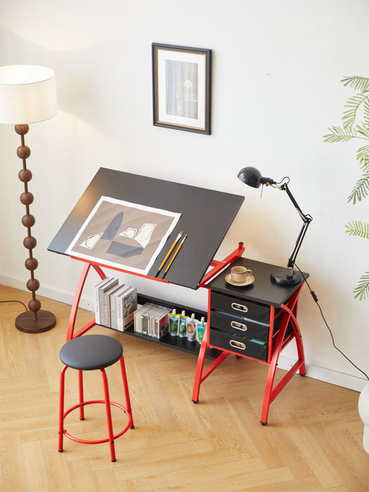 Drafting Table With Stool