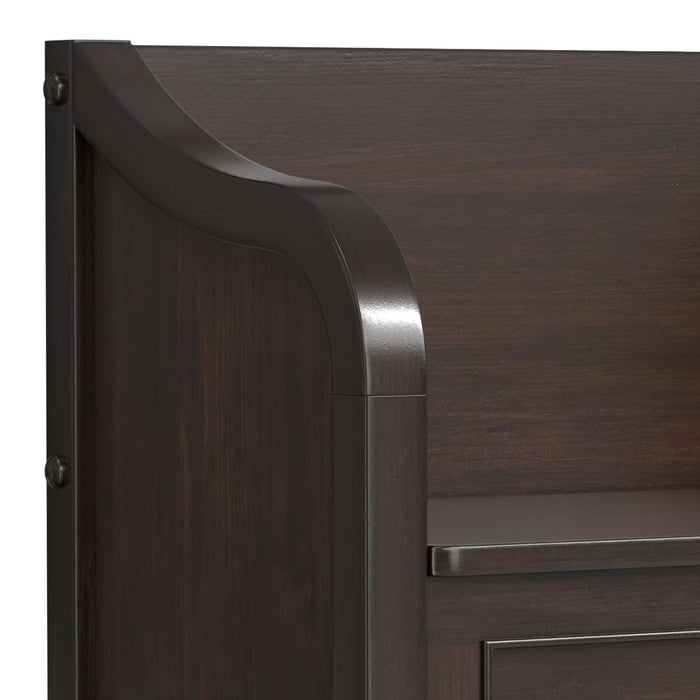 Connaught - Small Entryway Storage Bench - Chestnut Brown