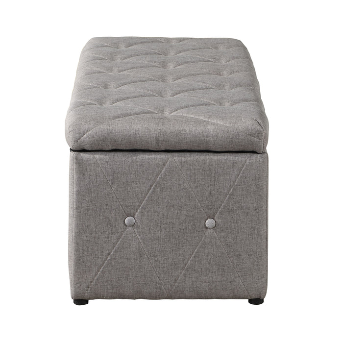 3 Piece Rectangular Storage Ottoman Short Velvet With 2 Set Ottomans