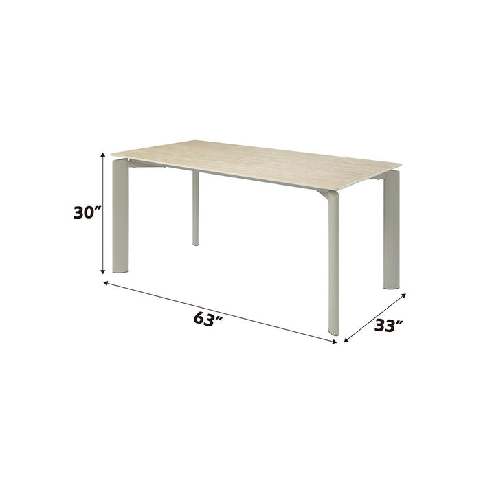 Ingram - Dining Table - Sintered Stone & Light Gray Finish