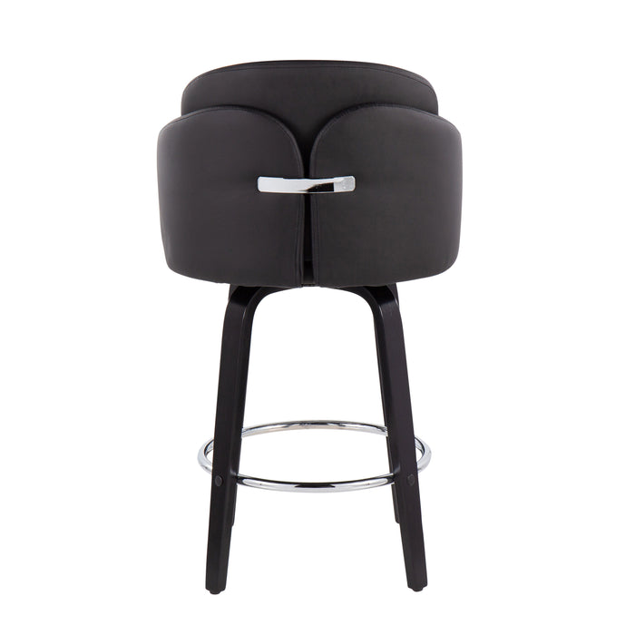 Dahlia - Contemporary Counter Stool Round Footrest (Set of 2)