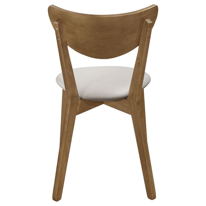 Kersey - Dining Side Chairs With Curved Backs (Set of 2) - Beige And Chestnut