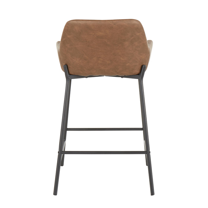 Daniella - Industrial Fixed Height Counter Stool (Set of 2)