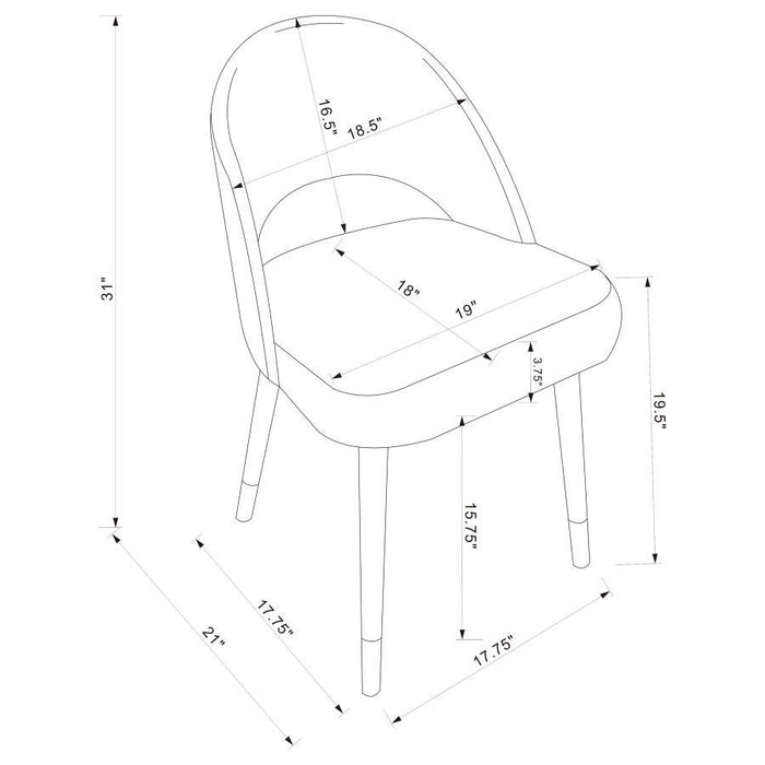 Lindsey - Arched Back Upholstered Side Chairs (Set of 2)