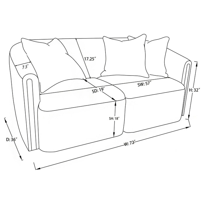 Townsend - Chenille Upholstered Sofa Set