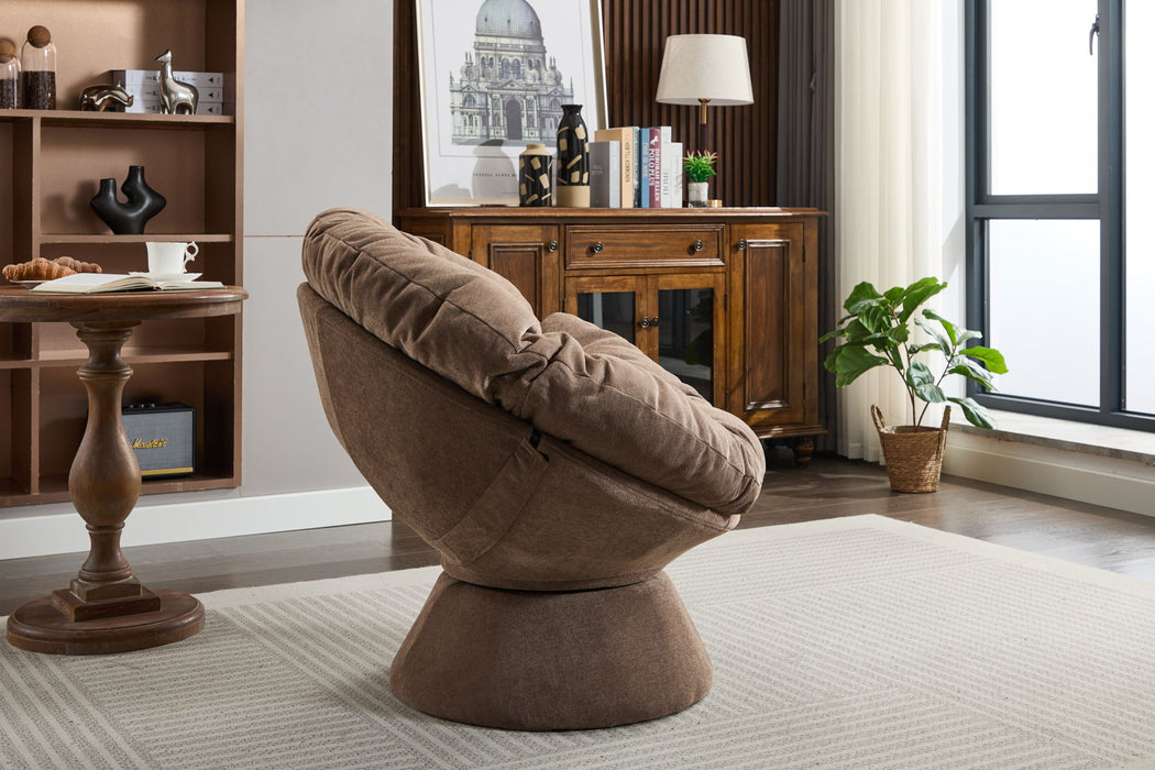 Oversized Swivel Accent Chair, 360 Swivel Barrel Chair, Papasan Chair For Living Room Bedroom