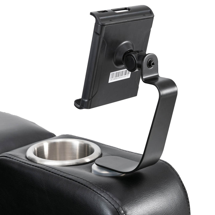 Premium Power Recliner With Storage Arms, Cupholders, Swivel Tray Table And Cell Phone Stand