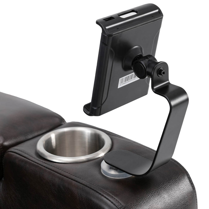 Premium Power Recliner With Storage Arms, Cupholders, Swivel Tray Table And Cell Phone Stand