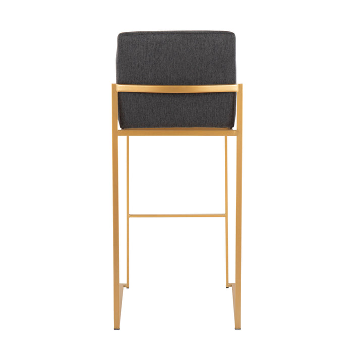 Fuji - Contemporary Design High Back Barstool (Set of 2)