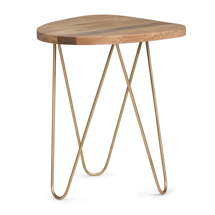 Patrice - Metal and Wood Accent Table