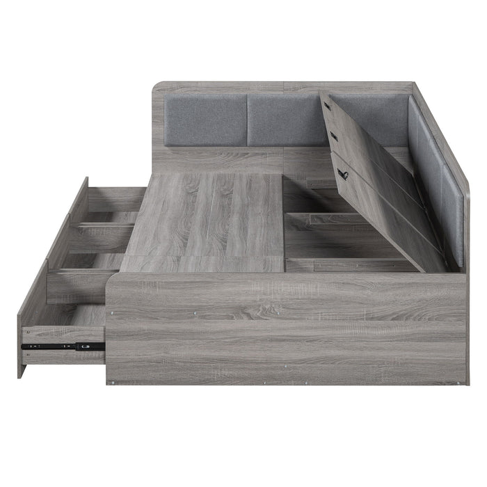 Daybed With Three Drawers And Three Storage Compartments